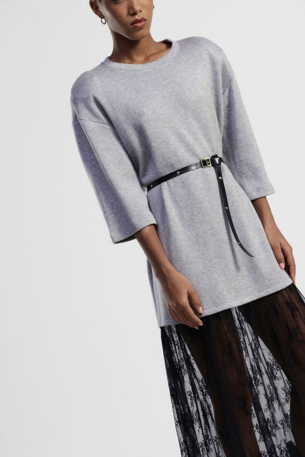 VESTIDO DIXIE LONGO C/CINTO E TULE - Carla Valente