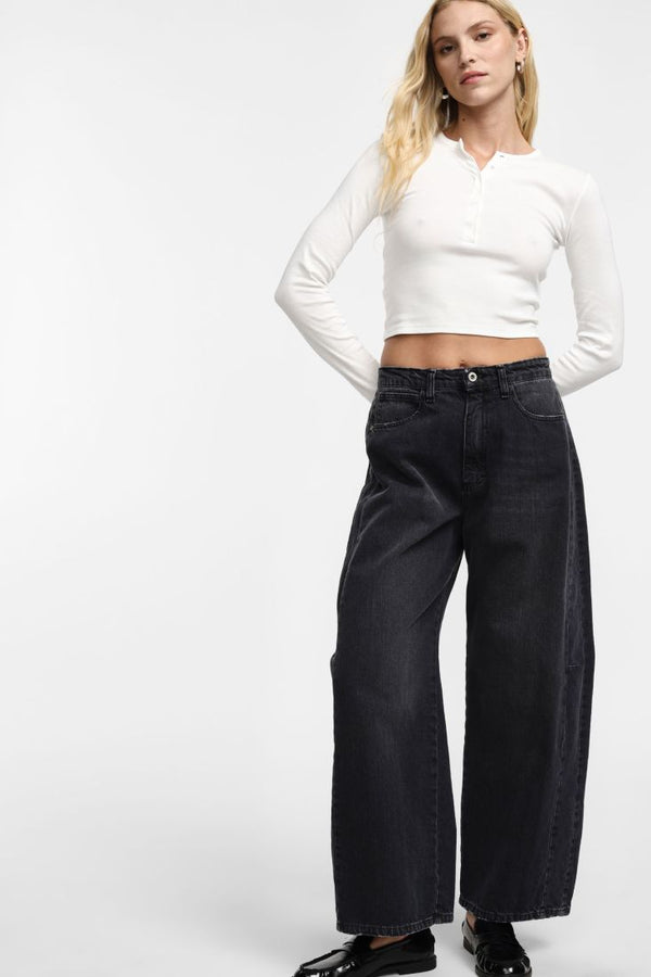 CALÇA PLEASE WIDE LEG CINTURA SUBIDA - Carla Valente