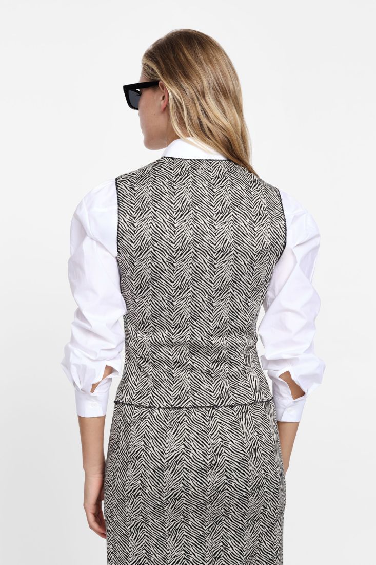 TOP PLEASE COM DECOTE QUADRADO ZEBRA - Carla Valente