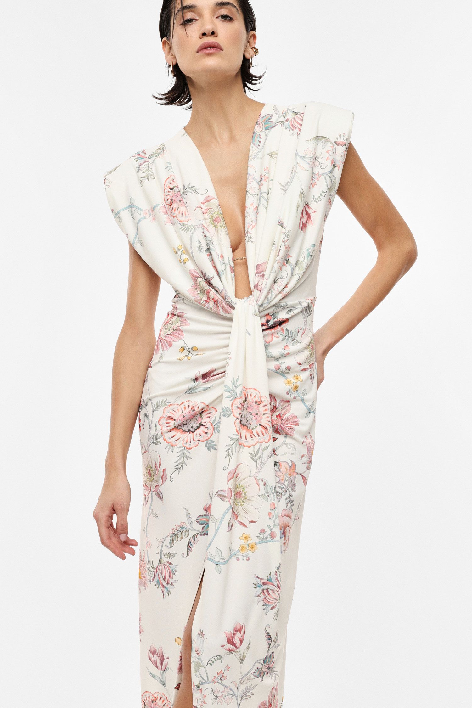 VESTIDO IMPERIAL COMPRIDO FLORAL DECOTEV - Carla Valente