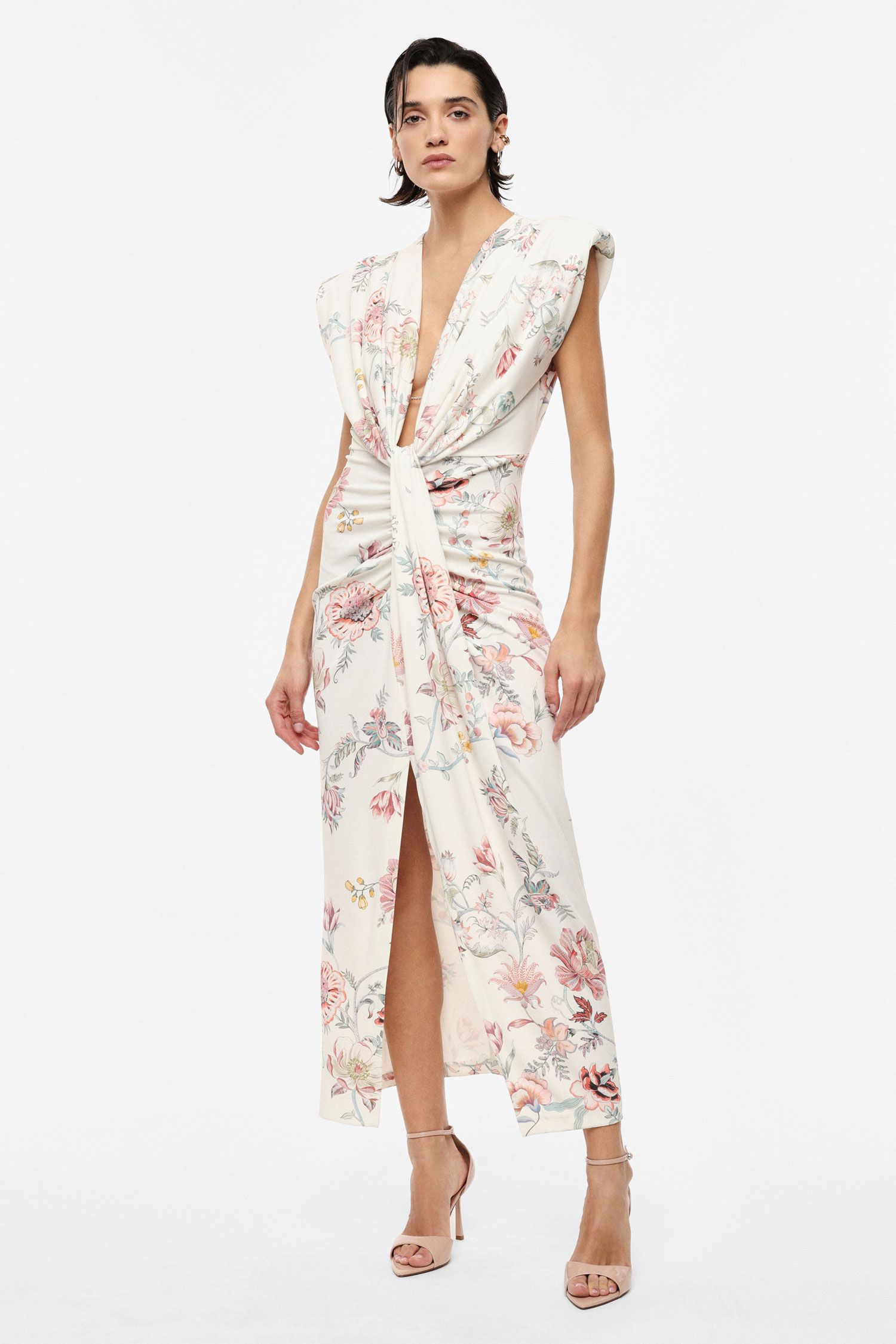 VESTIDO IMPERIAL COMPRIDO FLORAL DECOTEV - Carla Valente