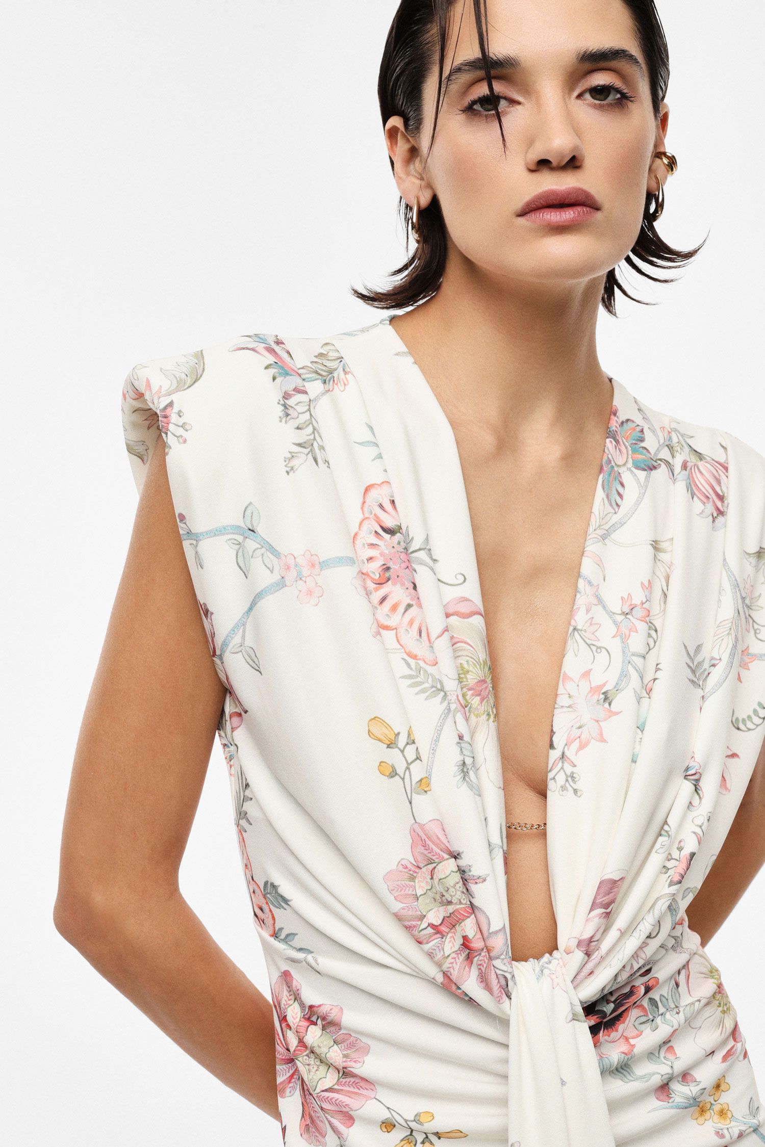 VESTIDO IMPERIAL COMPRIDO FLORAL DECOTEV - Carla Valente