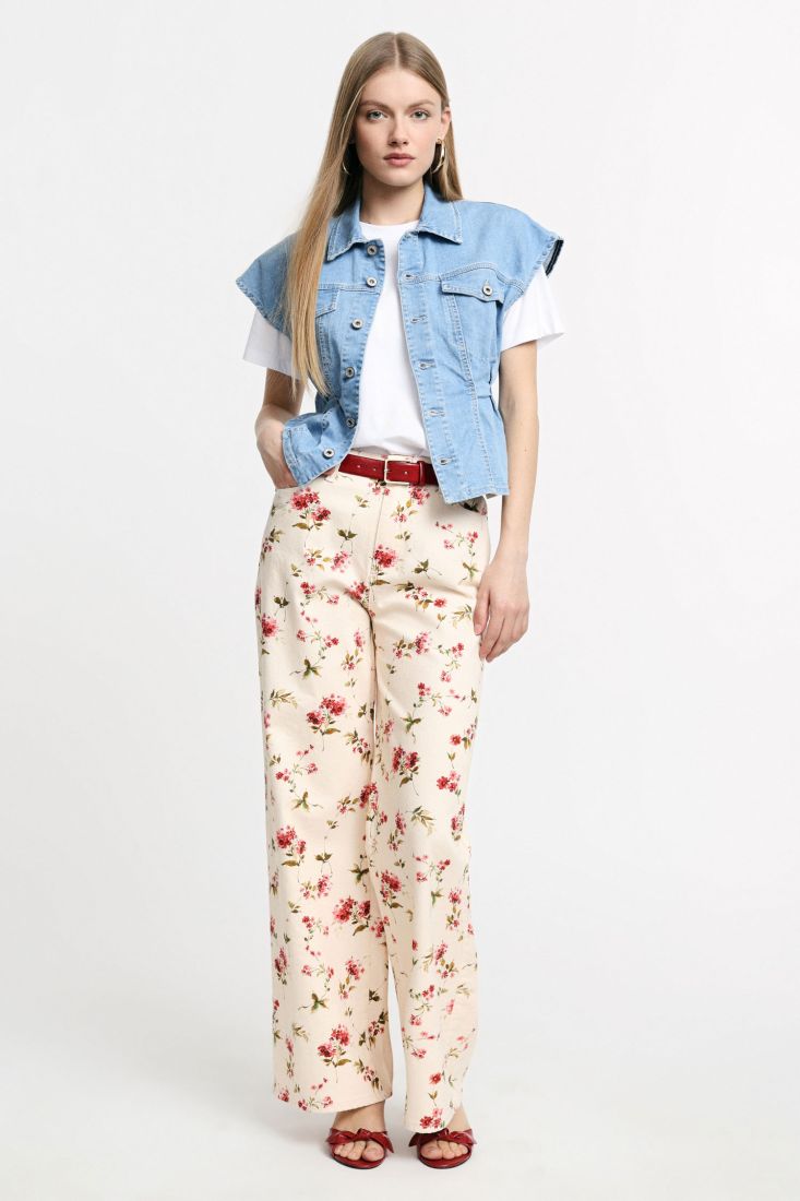 CALÇA PLEASE PALAZZO ESTAMPA FLORAL - Carla Valente