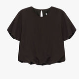 CAMISA IMPERIAL COM MANGAS CURTAS E BAINHA RECOLHIDA - Carla Valente