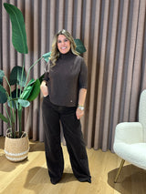 CALÇA PLEASE WIDE LEG BOMBAZINE