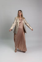 VESTIDO MAITE FRENTE ÚNICA PLISSADO - Carla Valente