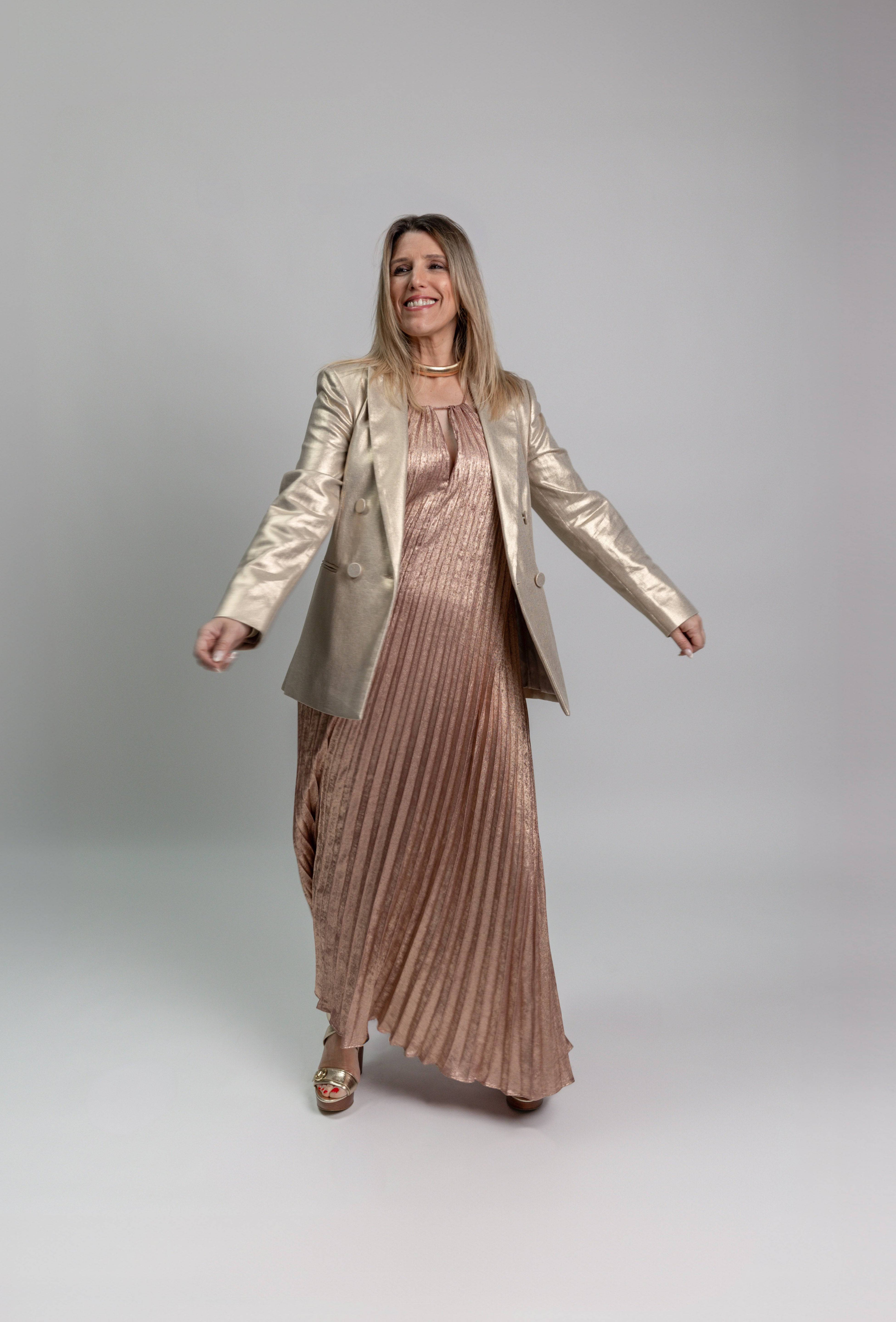 VESTIDO MAITE FRENTE ÚNICA PLISSADO - Carla Valente