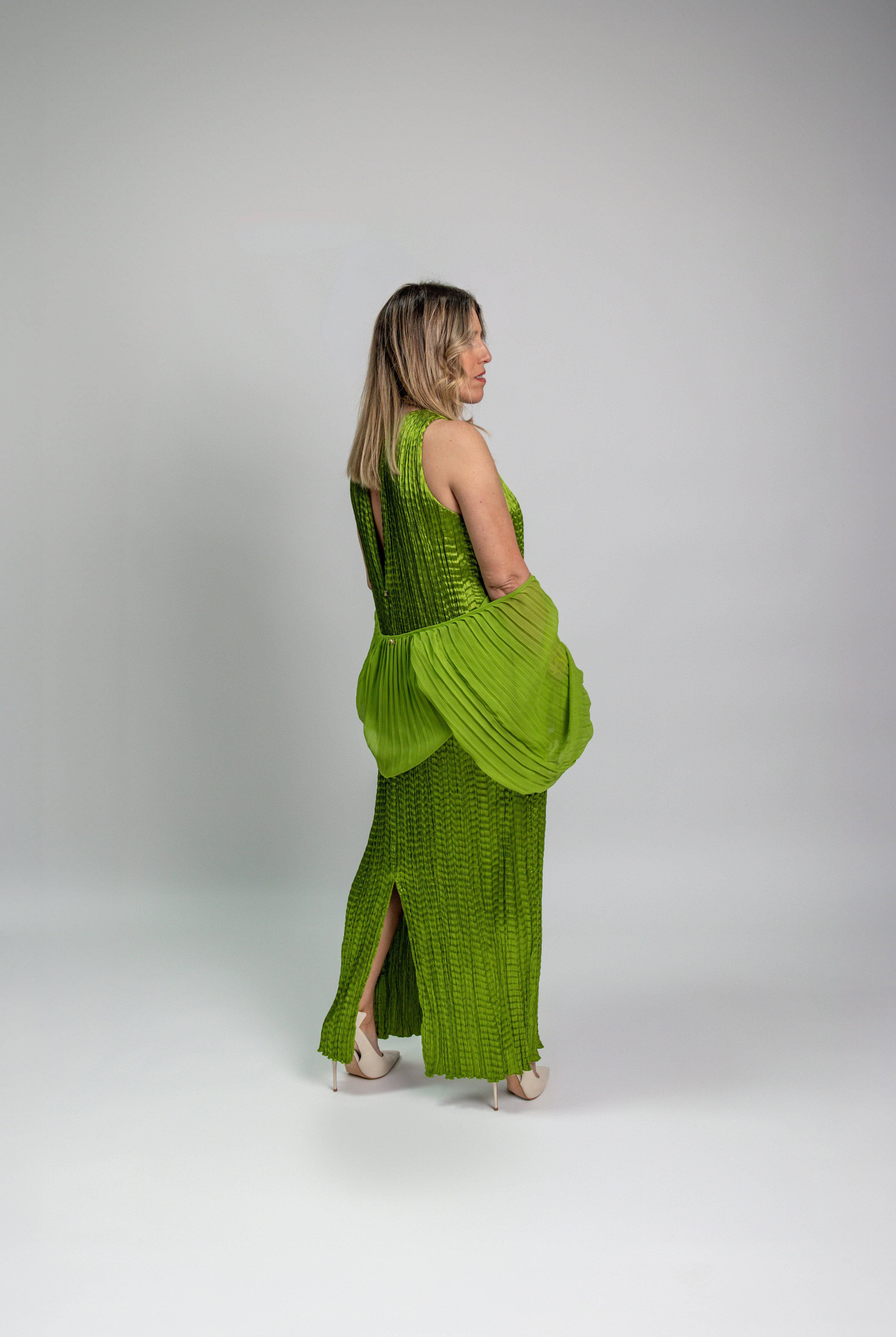 VESTIDO MAITE MIDI ENRUGADO - Carla Valente
