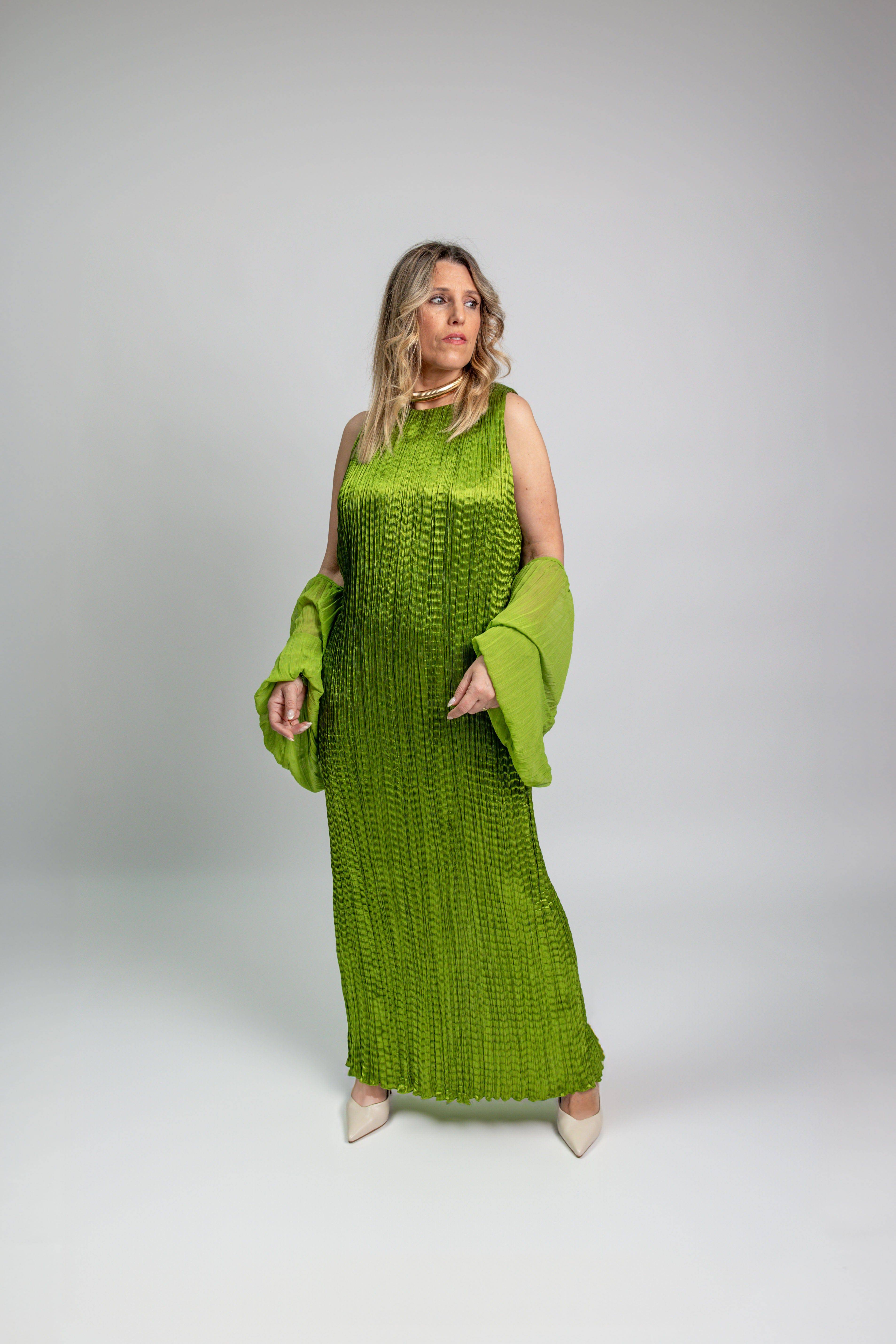 VESTIDO MAITE MIDI ENRUGADO - Carla Valente
