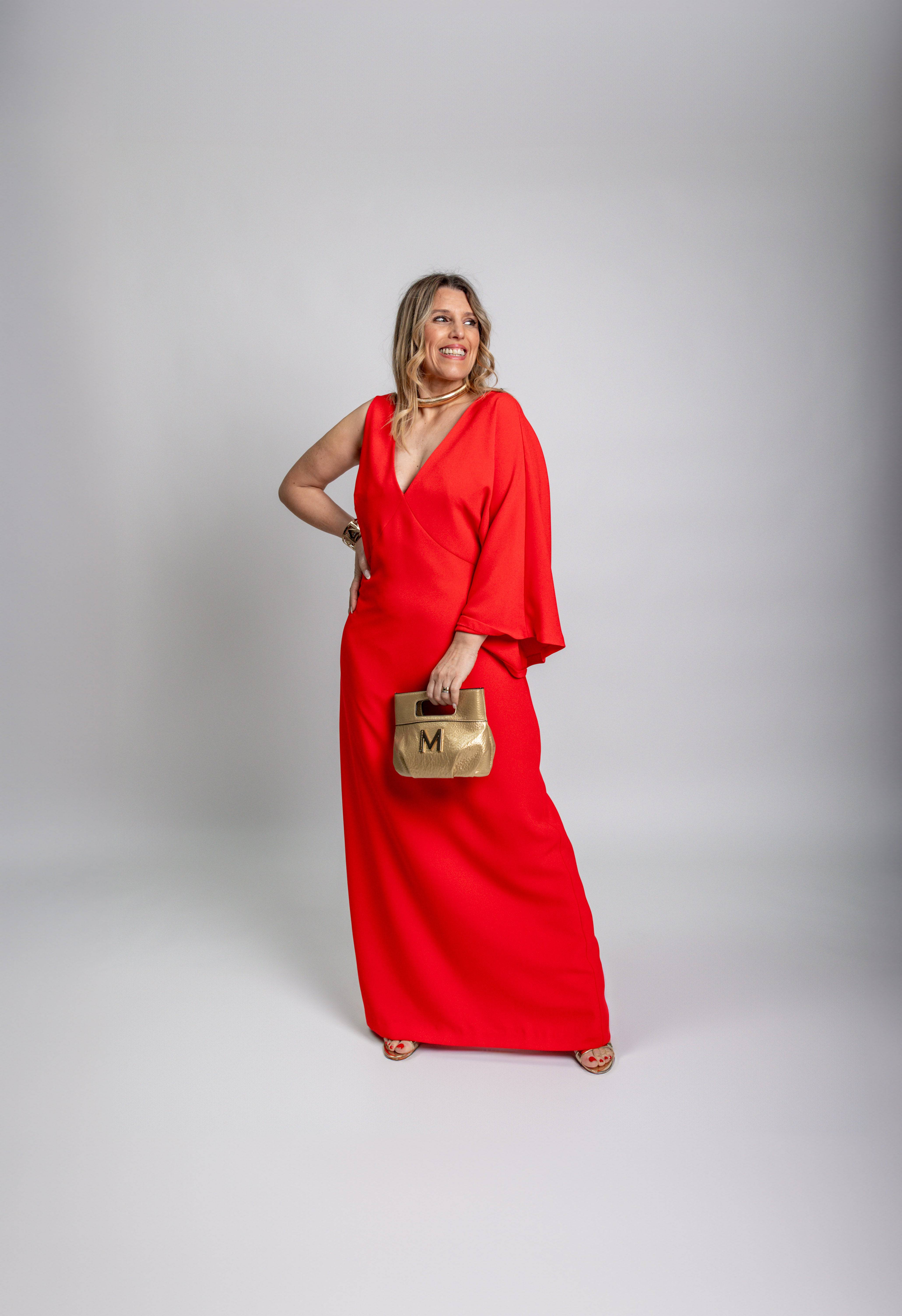VESTIDO MAITE ASSIMÉTRICO MANGA - Carla Valente