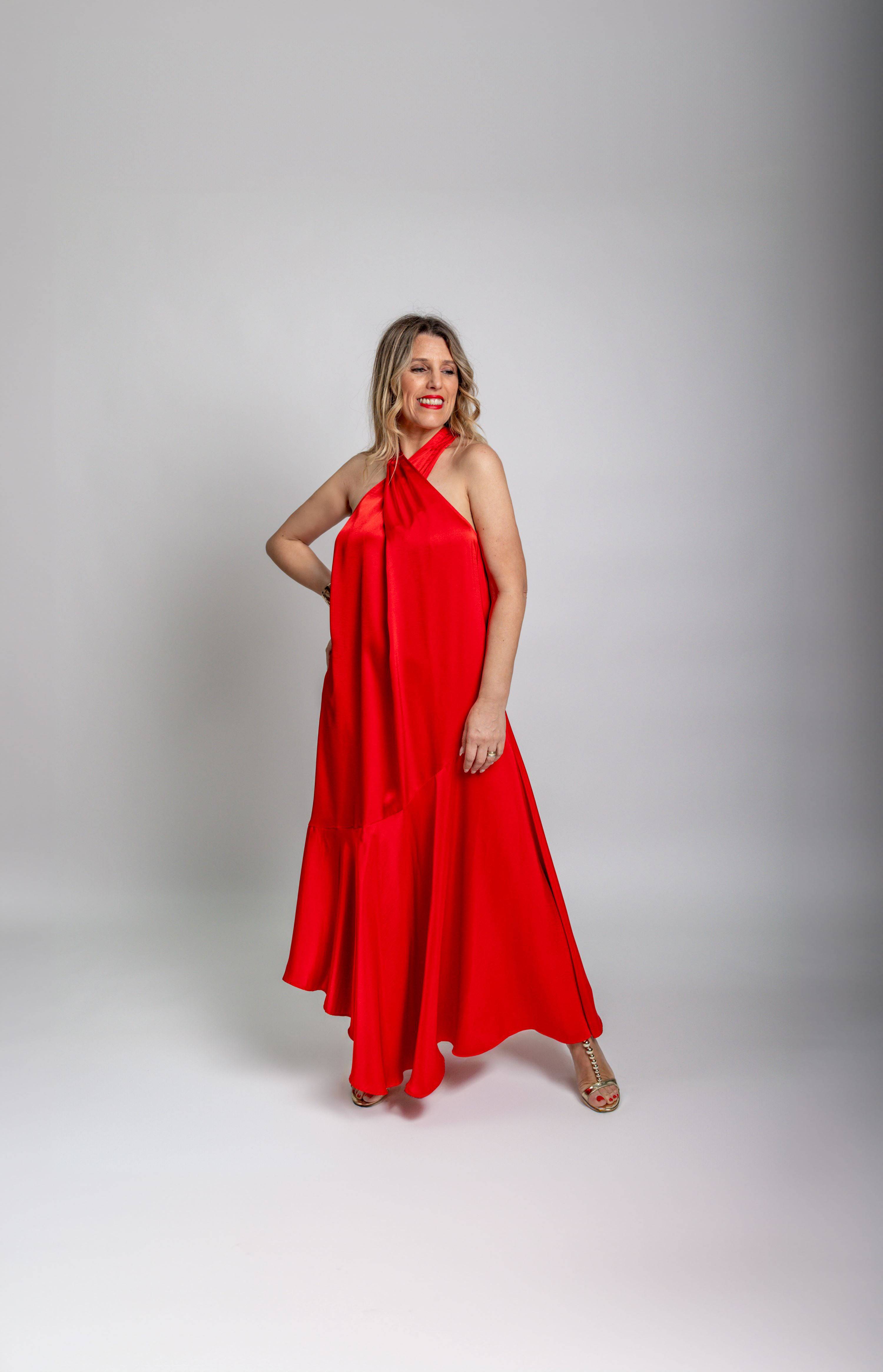 VESTIDO MAITE MIDI FRNTE ÚNICA CRUZADA - Carla Valente