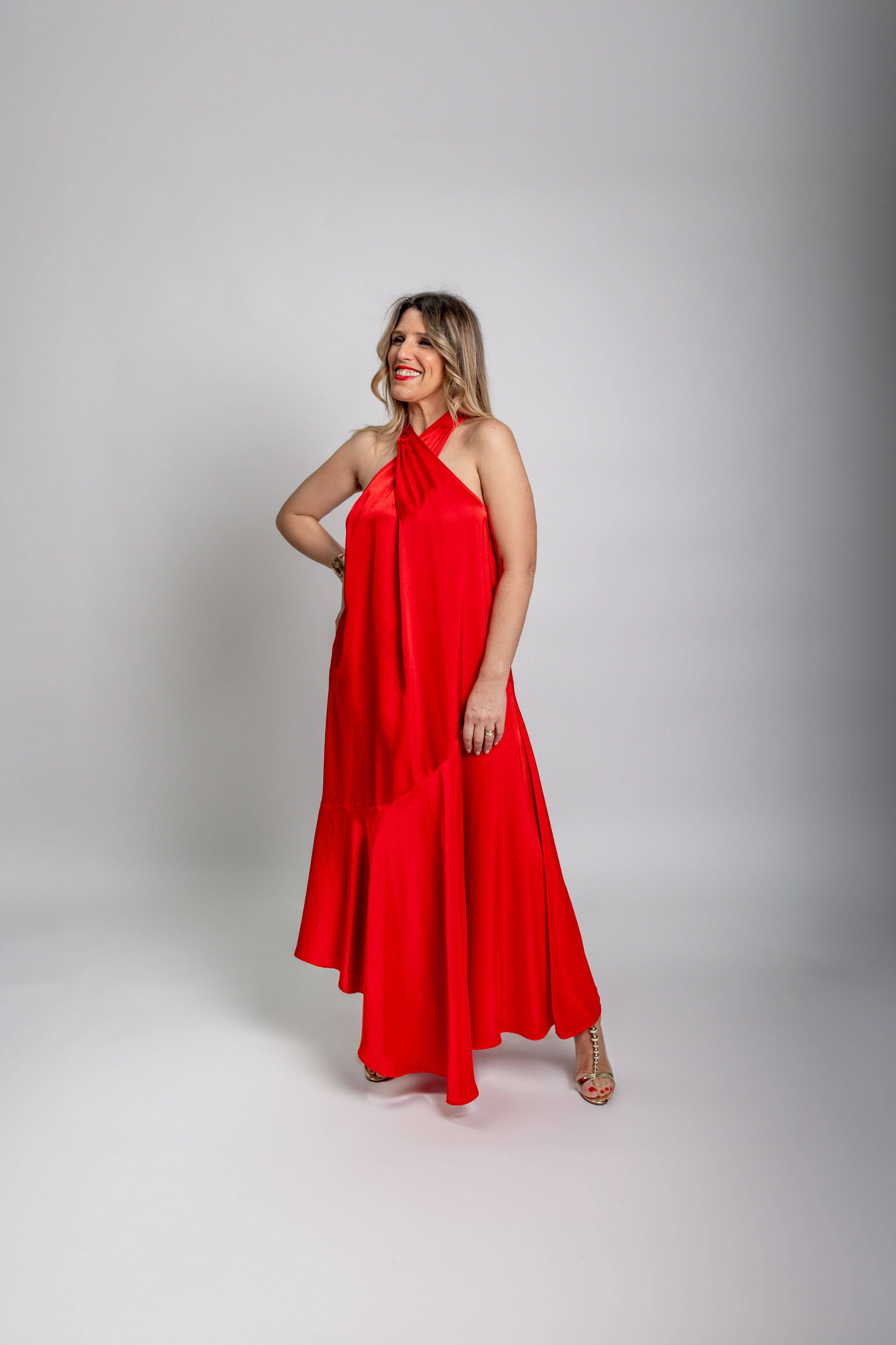VESTIDO MAITE MIDI FRNTE ÚNICA CRUZADA - Carla Valente