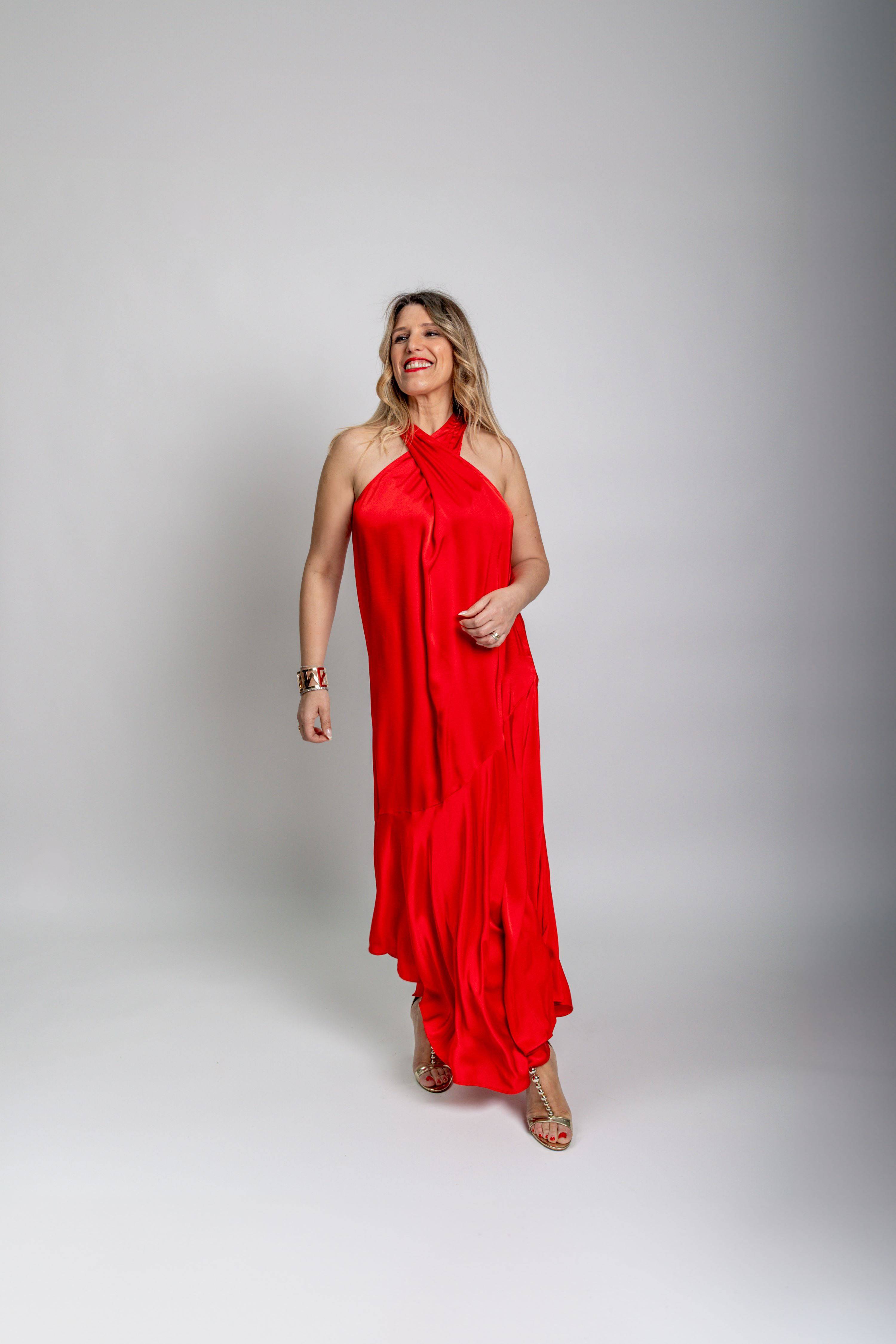 VESTIDO MAITE MIDI FRNTE ÚNICA CRUZADA - Carla Valente