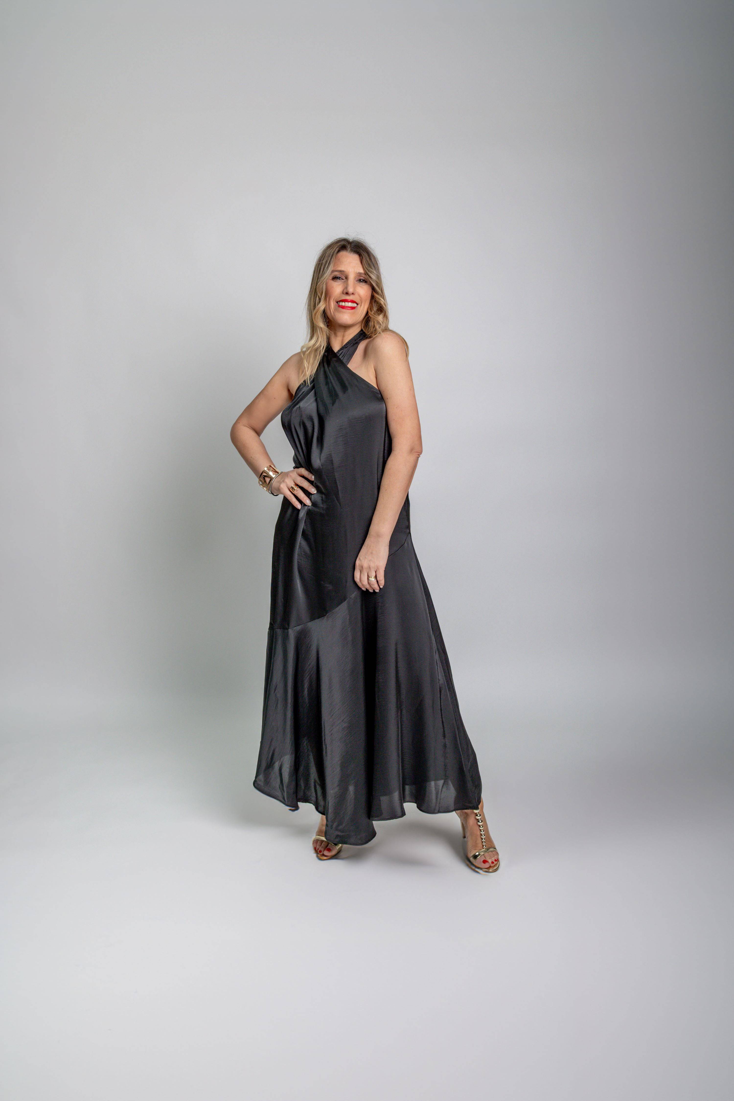 VESTIDO MAITE MIDI FRNTE ÚNICA CRUZADA - Carla Valente