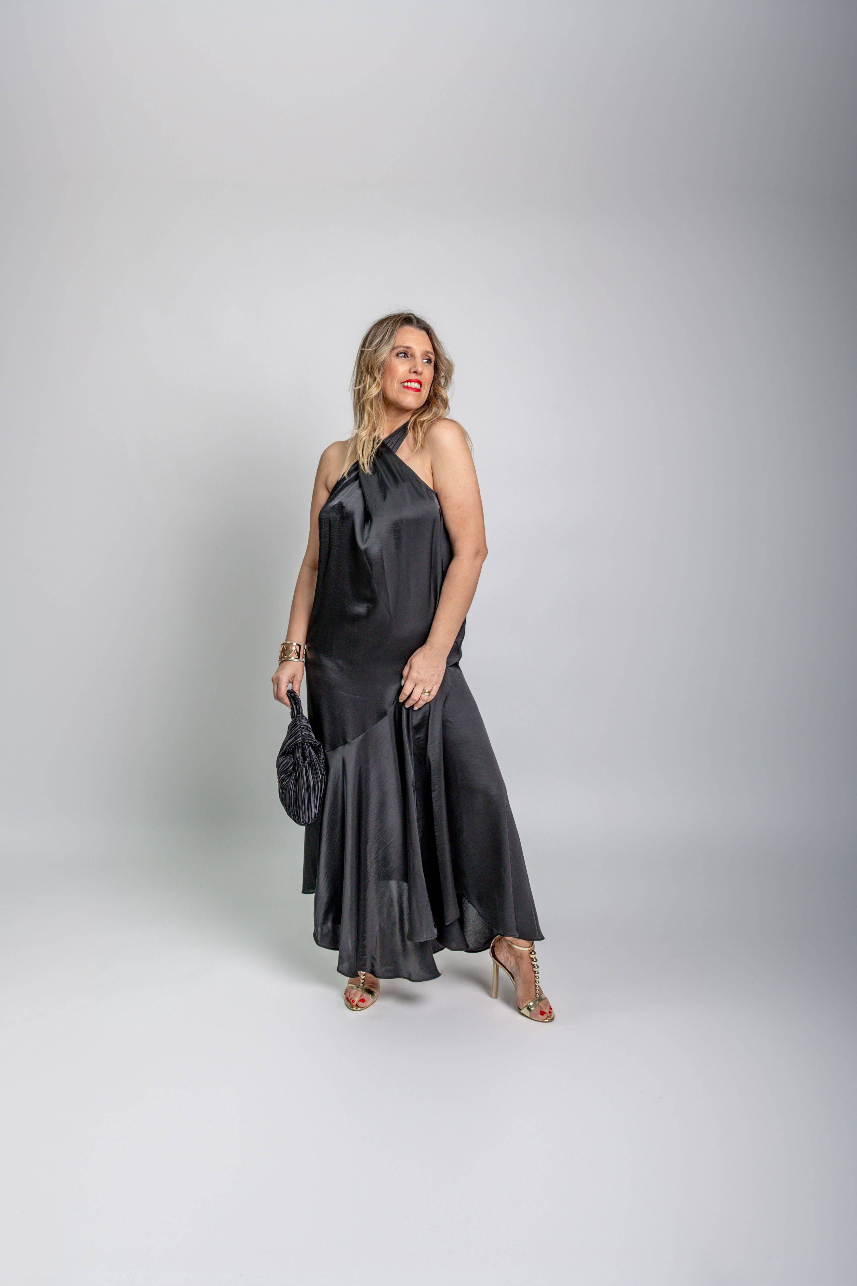 VESTIDO MAITE MIDI FRNTE ÚNICA CRUZADA - Carla Valente