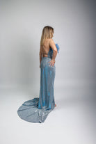 VESTIDO PARTENZA LONGO LUREX DEC PLUMAS - Carla Valente