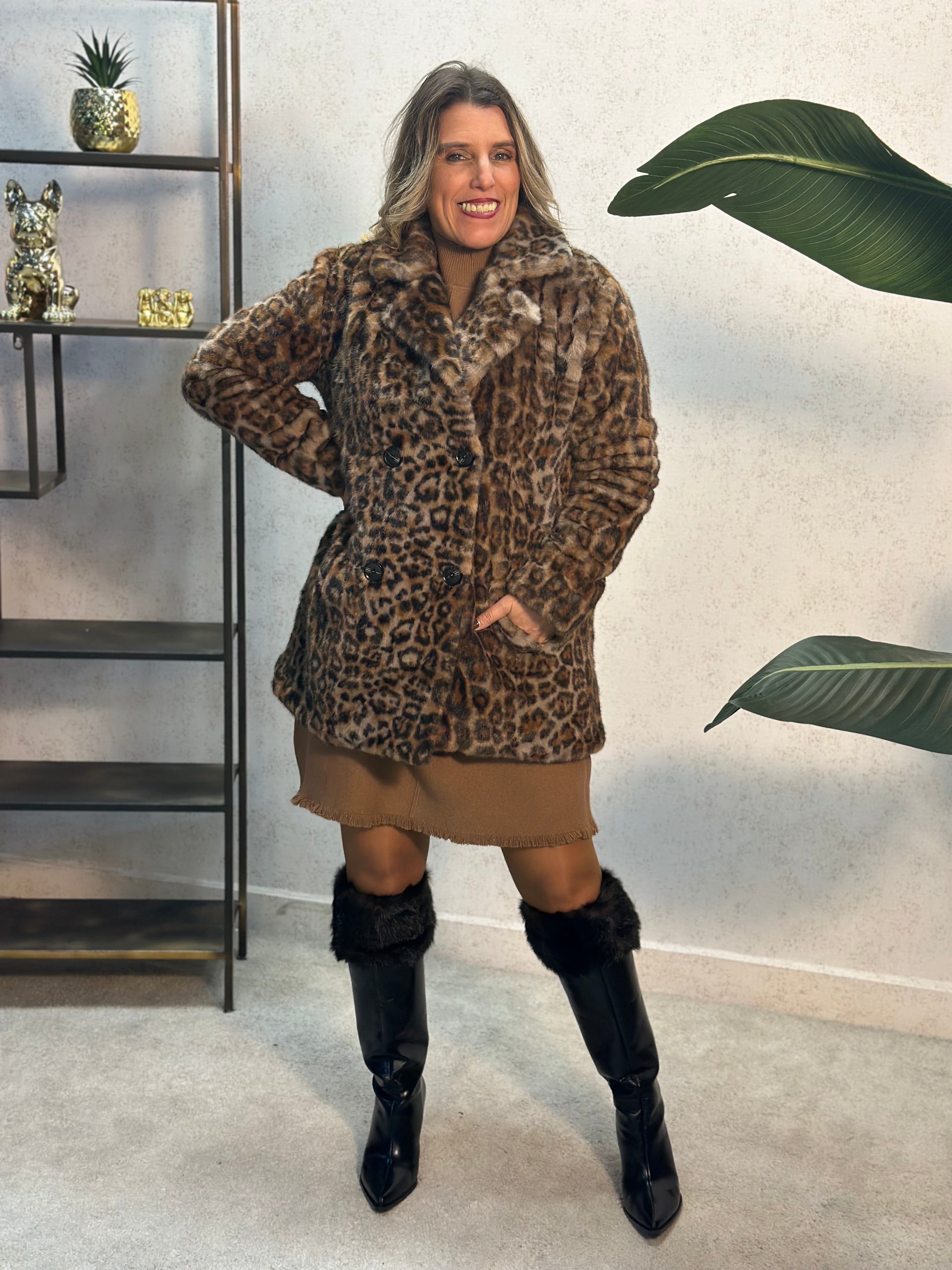 CASACO LEOPARDO FAKE FUR  TRESPASSE - Carla Valente