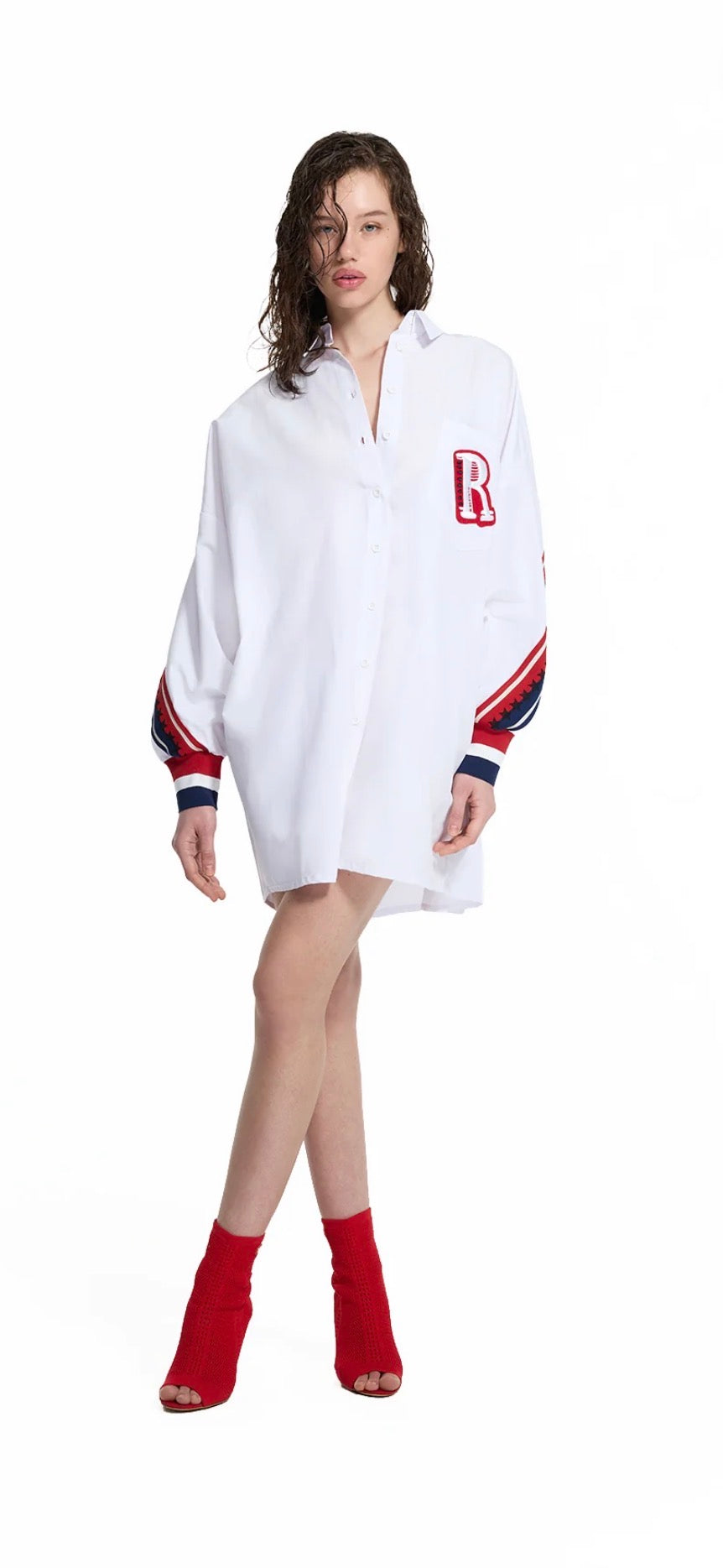 CAMISA VDR OVERSIZE BOLSO R COM PORMENOR LISTA BICOLOR - Carla Valente