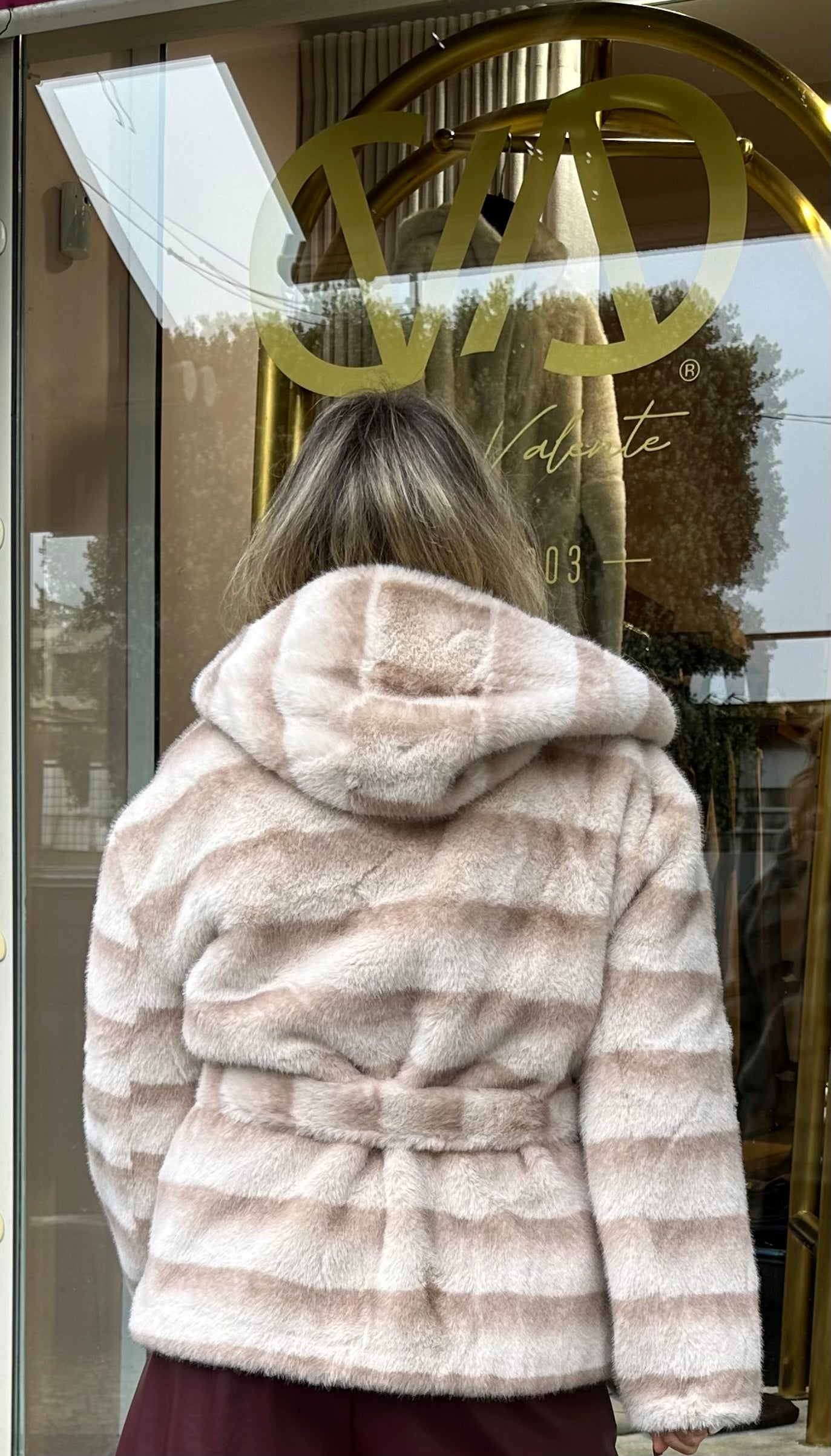 CASACO GOLDESILVER FAKE FUR C/CINTO BONBON - Carla Valente