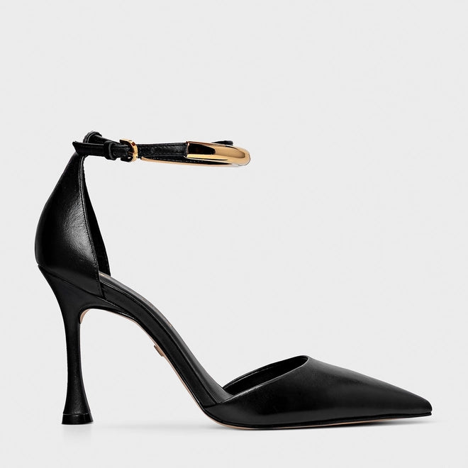 STILETTO CARRANO SALTO FINO COM TIRA DOURADA - Carla Valente