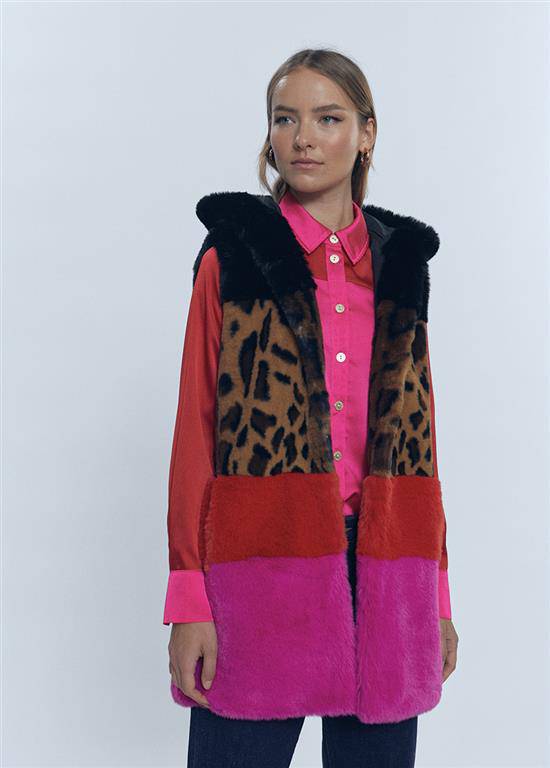 COLETE LOLA CASADMNT FAKE FUR ANML PRINT BICOLOR - Carla Valente