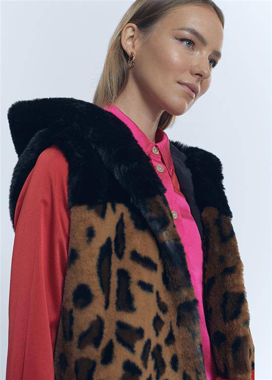 COLETE LOLA CASADMNT FAKE FUR ANML PRINT BICOLOR - Carla Valente