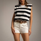 T-SHIRT ALBNS RUBGY LISTRADA - Carla Valente