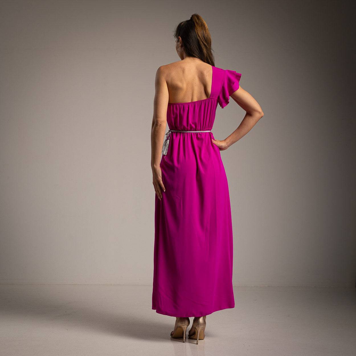 VESTIDO ALBNS ASSIMÉTRICO DUPLO BABADO - Carla Valente