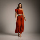 VESTIDO ALBNS ASSIMÉTRICO DUPLO BABADO - Carla Valente