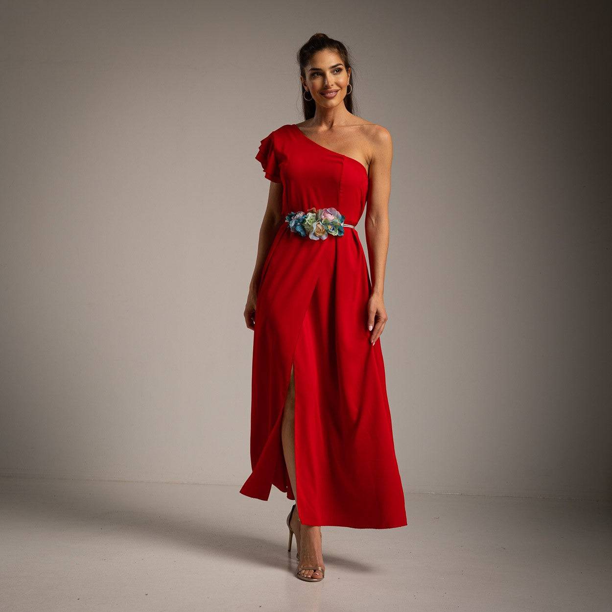 VESTIDO ALBNS ASSIMÉTRICO DUPLO BABADO - Carla Valente