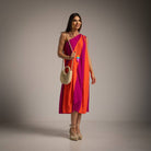 VESTIDO ALBNS ASSIMÉTRICO DE DOIS TONS - Carla Valente