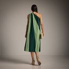 VESTIDO ALBNS ASSIMÉTRICO DE DOIS TONS - Carla Valente