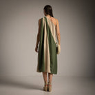 VESTIDO ALBNS ASSIMÉTRICO DE DOIS TONS - Carla Valente