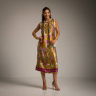 VESTIDO ALBNS DE CETIM ESTAMPADO LIS - Carla Valente