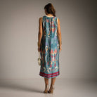 VESTIDO ALBNS DE CETIM ESTAMPADO LIS - Carla Valente