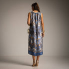 VESTIDO ALBNS DE CETIM ESTAMPADO LIS - Carla Valente