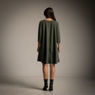 VESTIDO ALBNS  BÁSICO BAIXO RUFFLE + COR - Carla Valente