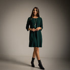 VESTIDO ALBNS  BÁSICO BAIXO RUFFLE + COR - Carla Valente