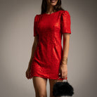 VESTIDO ALBNS  DE MICROPAILLETS ABERTURA COSTAS - Carla Valente