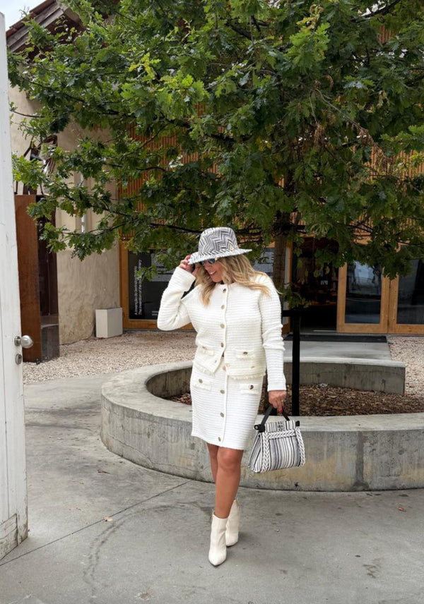 CARDIGAN PHO FIRENZE DE MALHA COM BOTÕES DOURADOS - Carla Valente