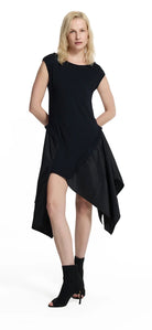 VESTIDO VDR DECOTE BARCO FOLHO ASSIMÉTRO - Carla Valente
