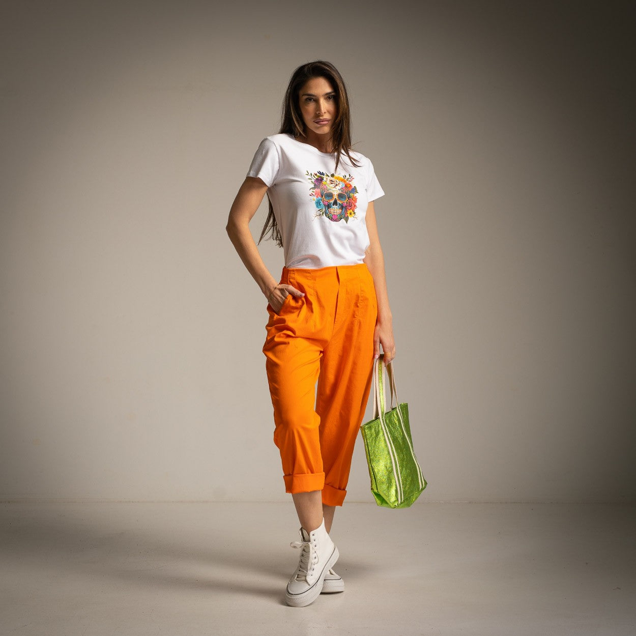 CALÇA ALBNS BAGGY COM BOLSO FRANCÊS - Carla Valente