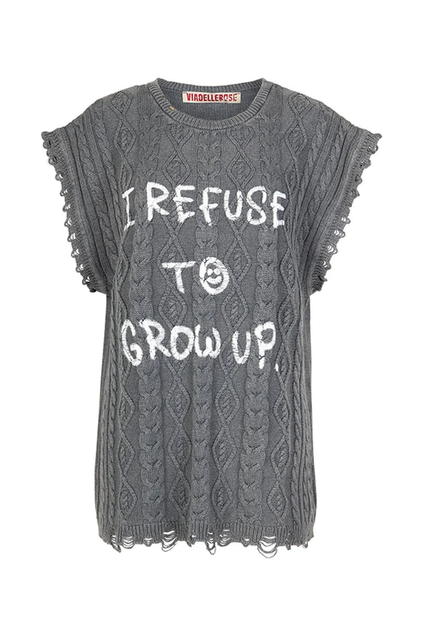 CAMISOLA VDR I REFUSE TO GROW UP MANGA