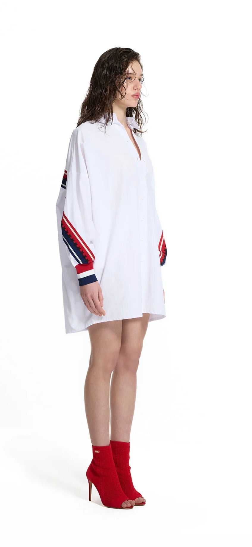 CAMISA VDR OVERSIZE BOLSO R COM PORMENOR LISTA BICOLOR - Carla Valente