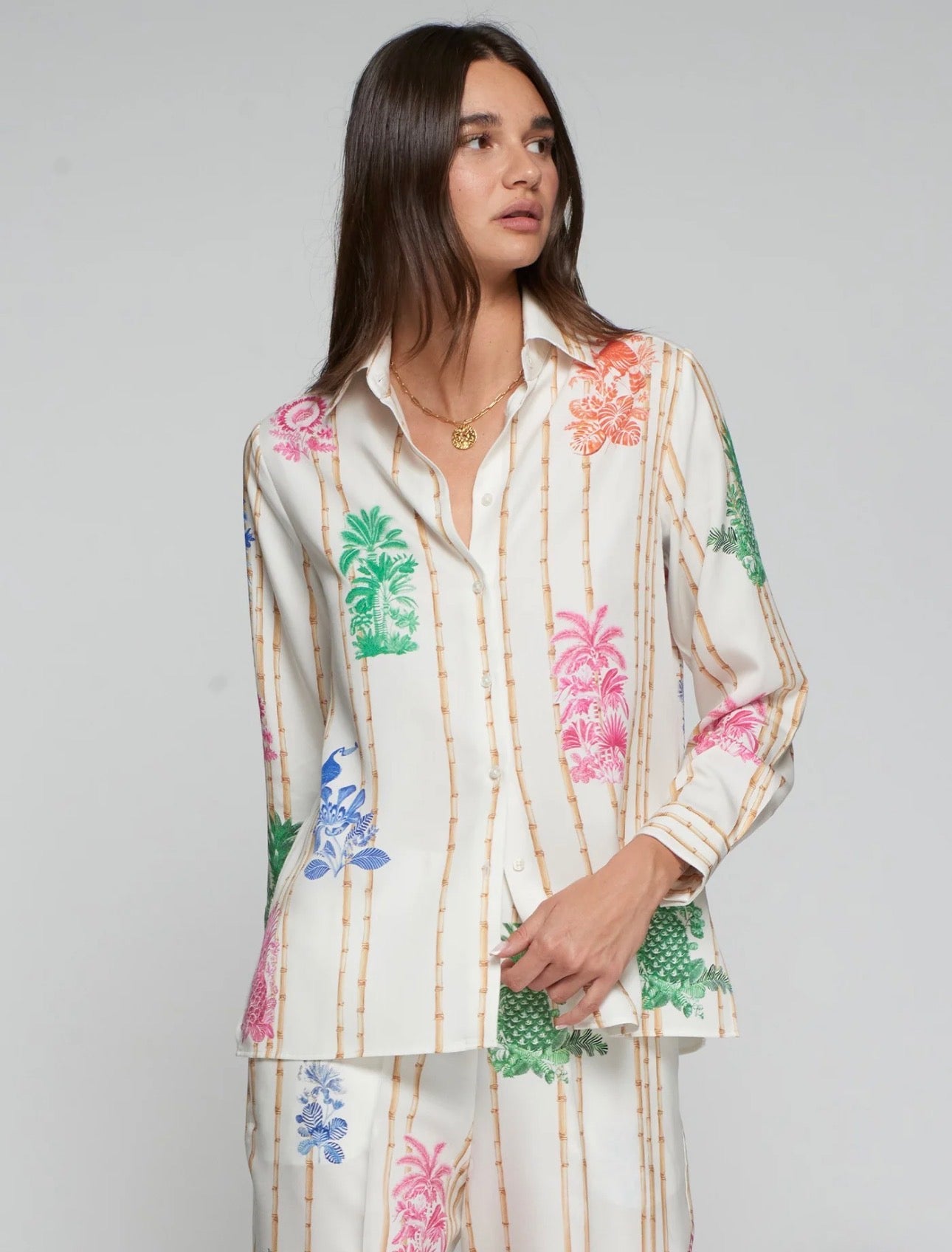 CAMISA VILAGALLO ESTAMPADA BAMBU TUCAN - Carla Valente