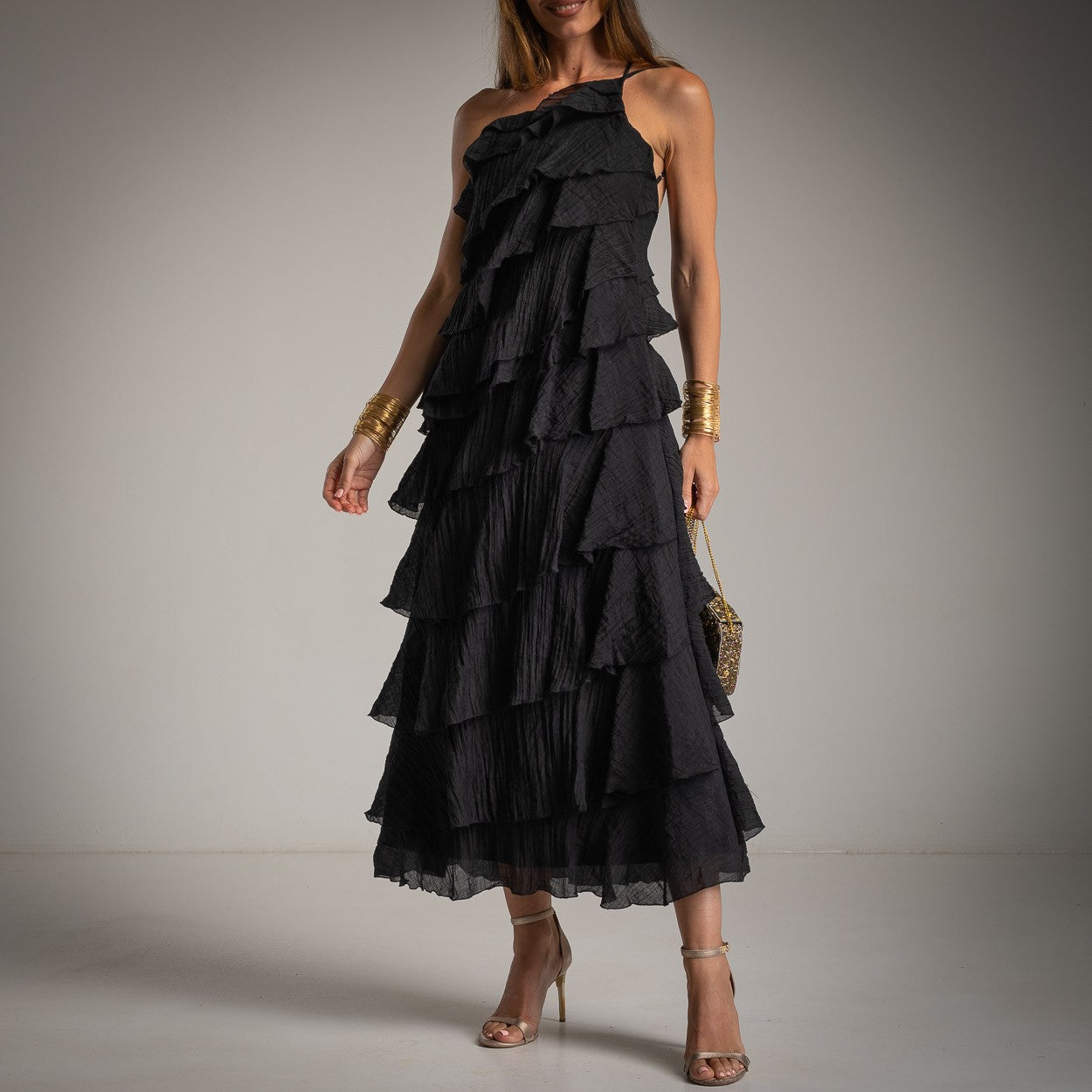 VESTIDO ALBNS COM FOLHOS - Carla Valente