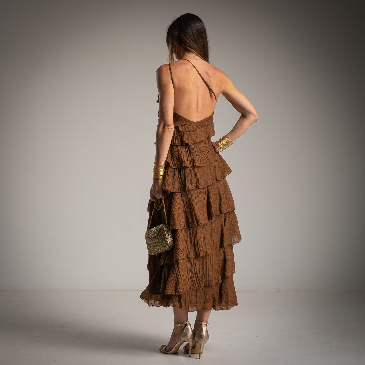 VESTIDO ALBNS COM FOLHOS - Carla Valente