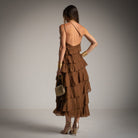 VESTIDO ALBNS COM FOLHOS - Carla Valente