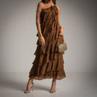 VESTIDO ALBNS COM FOLHOS - Carla Valente