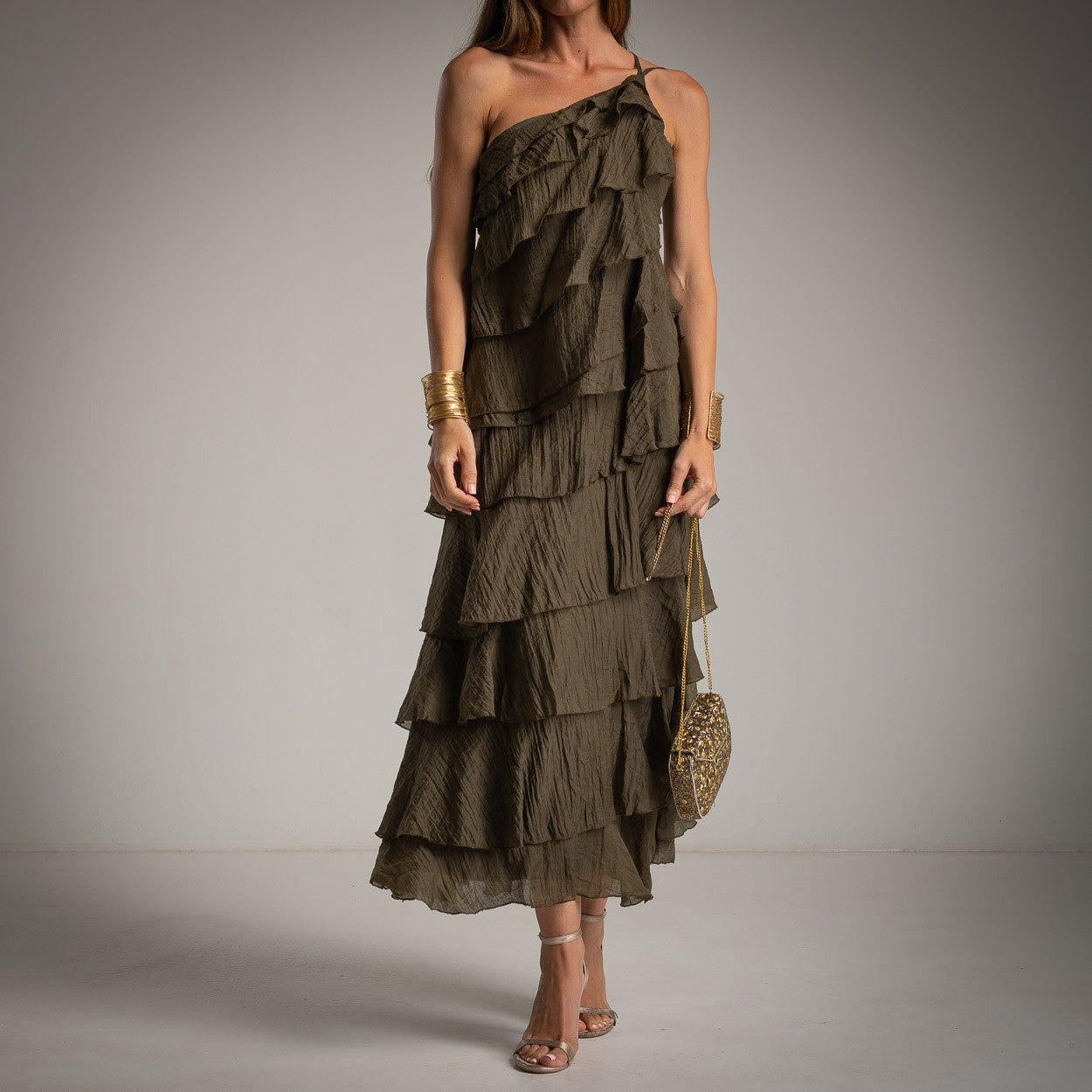 VESTIDO ALBNS COM FOLHOS - Carla Valente